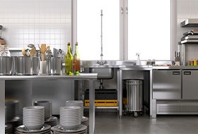 Tables inox adossée Tables inox adossée