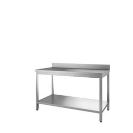 Table centrale adossée avec étagère - 1400x700x850/900 mm